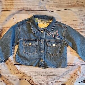 ZARA NWT TODDLER  GIRL STITCH JEAN JACKET SIZE 3